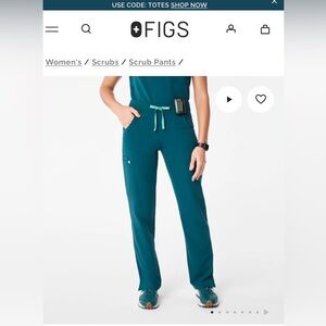 Figs Technical Collection Scrub Pants in Blue